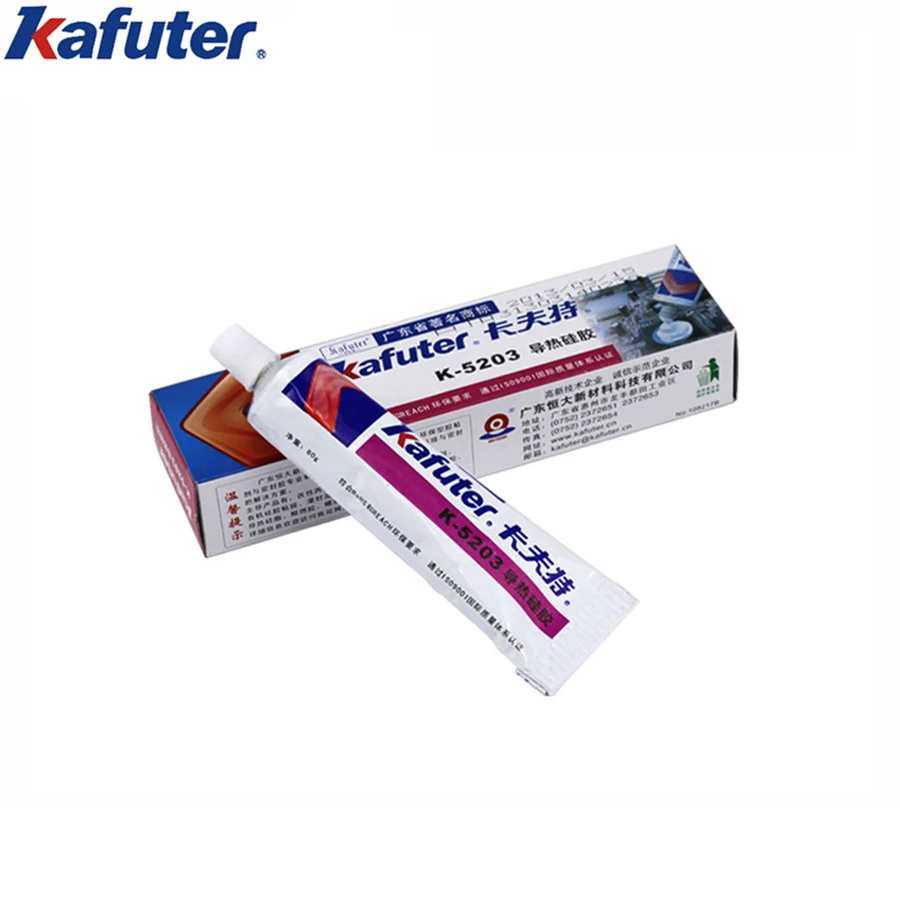 80g Kafuter K-5203 Heatsink CPU Thermal Conductive Silicon Grease Paste Glue Adhesive LED Light Silicon Rubber Gel thermal paste silicone glue thermal glue