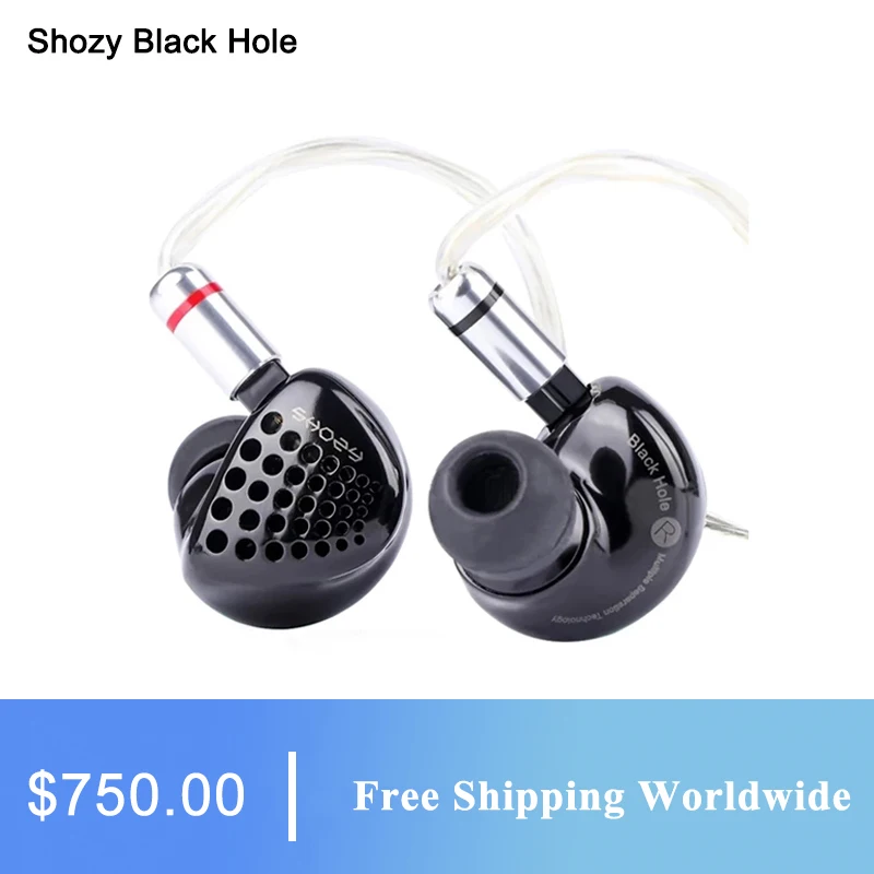 

SHOZY Black Hole 3.5mm Monitor Wired Open Single Motion Coil In Ear ACG classical Hong Kong Music Loud Field Earphones earbuds