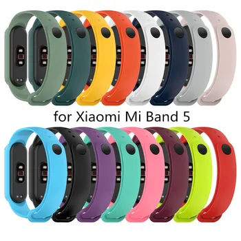 

Replacement Watch Accessories Silicone Wrist Strap Colors Watch Band For Xiaomi Band 5 Bracelet New Wristband For MI Band 5