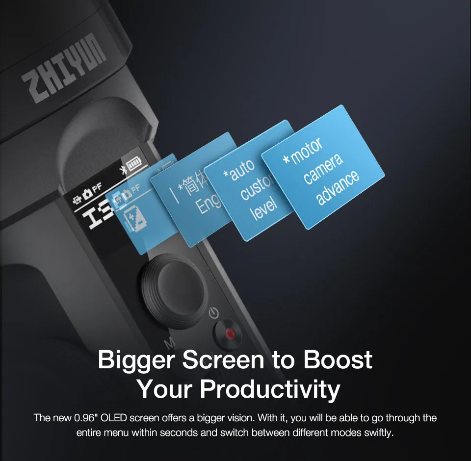 Zhiyun Crane 2S 3 осевой портативный монопод с шарнирным замком Камера стабилизатор для
