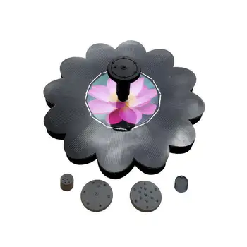 

Floating Solar Water Fountain Lotus Pattern Solar Panel Bird Bath Floating Water Fountain Pump Garden Pond Decor