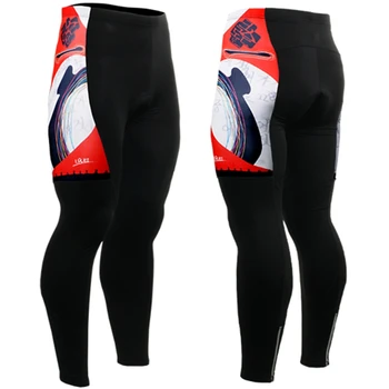 

The new European and American men riding pants cycling digital printing black peach fitness Leggings for biking