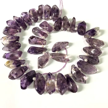 

Wholesale 1of 15.5" Full Strand Natural Amethyste Quartz Polished Nugget Gem Stone Loose Beads for jewelry diy10-14mm