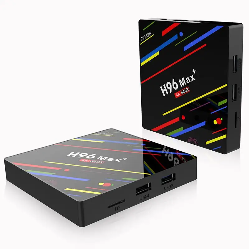 ЕС Plug H96 Max Plus Android 8,1 Tv Box 4 ГБ ОЗУ 64 Гб ПЗУ телеприставка Rk3328 четырехъядерный 2,4G/5G Wifi 4K умный медиаплеер H96 Pro
