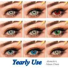 Lentilles de Contact colorées pour Halloween, 2 pièces, beau cosmétique pour les yeux, Cosplay, Sharingan