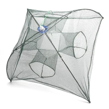 

Folded 4 6 8 Hole Portable Camping Aquatic Pet Supplies Hexagon Accessories Easy Apply Outdoor Automatic Fishing Net