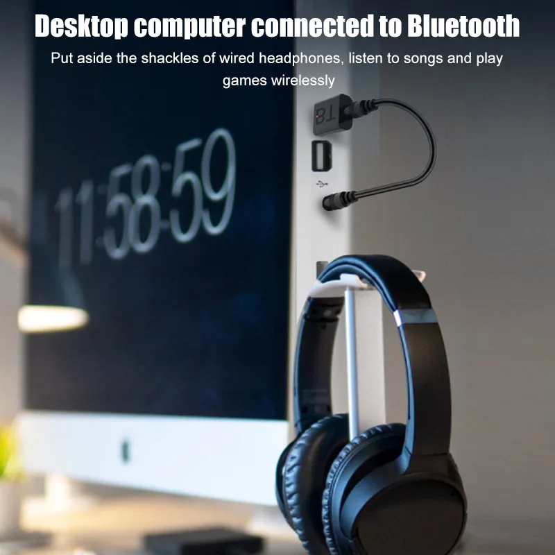 Wireless Headphones With Bluetooth Receiver Adapter Headset gamer Wireless Earphones For PC TV Laptop Tablet Smart Phone Gaming