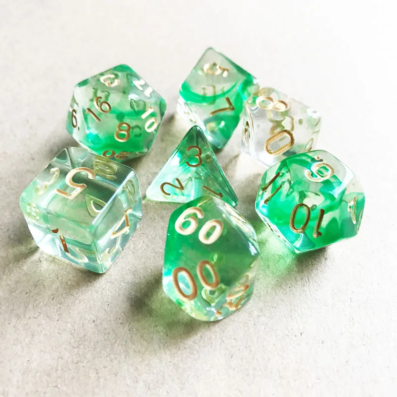 7 шт./компл. Φ набор разные стороны цветовые игральные кости тригги игры|Кубики| |