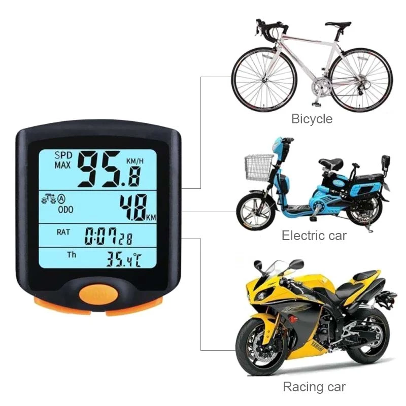 

Bicycle Speedometer Meter Digital Computer Display Waterproof Stopwatch Bicycle Odometer Cycling Accessories Bike Computer