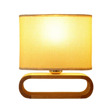

Nordic wood base table lamp cloth lampshade table lights for living room bedroom bedside desk lamp reading lights fixture E27