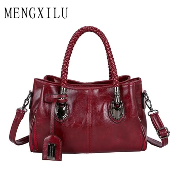 

Vintage Luxury Handbags Women Bags Designer Women Bag High Quality Oil Wax Leather Ladies Crossbody Bags for Women Tote 2019