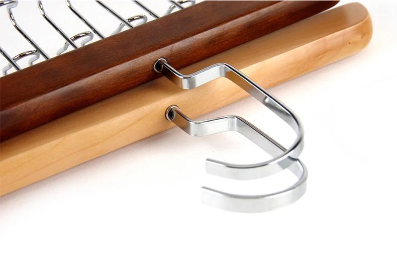 2PCS Multifunction Wood Belt Organizer Tie Scarf Rack Hanger Metal Hook Wardrobe Closet Organizer Storage Organizer Armadio