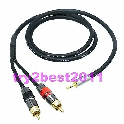 DHL/EMS 10 комплектов 3,5 мм штекер стерео TRS до 2x RCA TV штекер моно TS Canare L-4E6S кабель-C1
