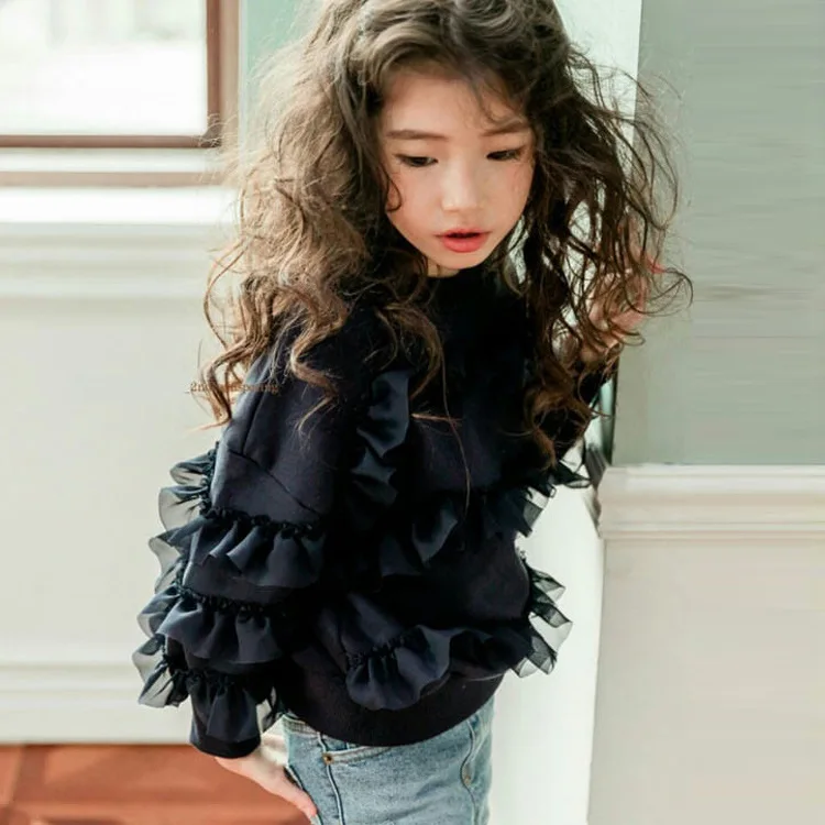 

Big Girls Sweatshirts 2019 Autumn Winter Kids Long Sleeves Personality Children Hoodies Fashion Outwear Girls Clothing 4-16Yrs