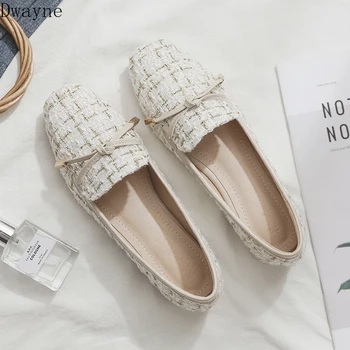 

2019 summer new wild net red square head flat small fragrance single shoes Lok Fu shoes British wind women's shoes