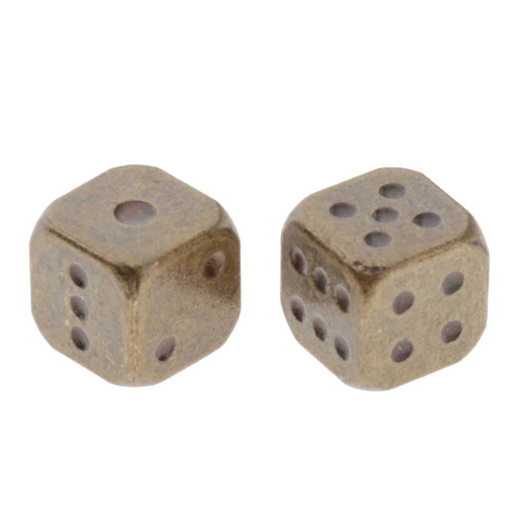 5Pcs 12mm Six Sided Dice D6 Zinc Alloy Multi Sided Dices Roleplaying DND RPG MTG Table Board Game Supplies Mahjong Accessories