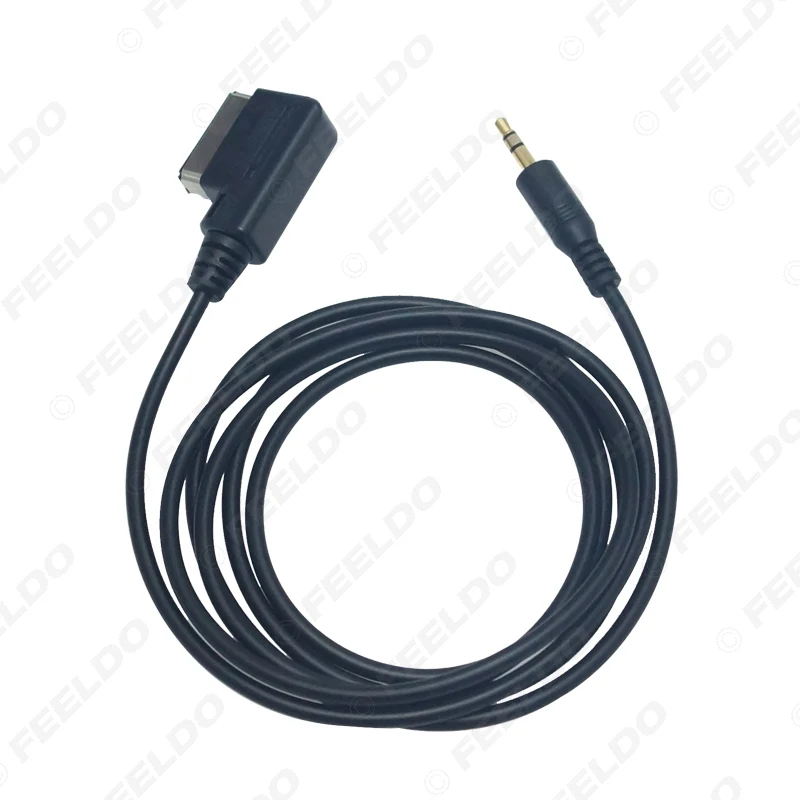 FEELDO 10Pcs Car Media AMI MMI Interface To 3.5mm Audio AUX MP3 Adapter for Audi Volkswagen AUX Wire Cable#MX6219