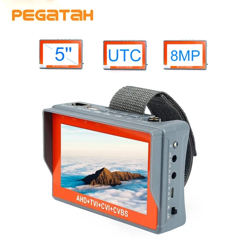 Polegada Cctv Câmera Tester Ahd Monitor Tvi Cvi Cvbs Portátil Suporte Utp Ptz Câmeras 5 5mp