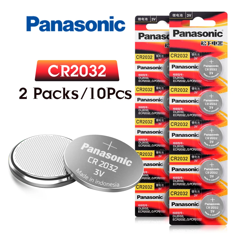 10 шт. оригинальный новый аккумулятор Panasonic cr2032 для cr 2032 3v кнопочные батареи монет