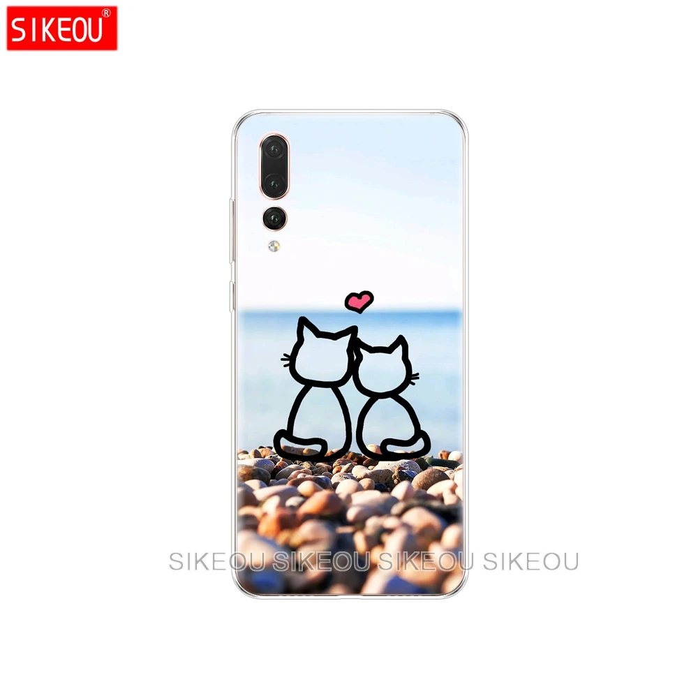 case for huawei P20 LITE case cover for huawei p20 pro case back cover silicon 360 full protective P 20 Lit Coque etui clear cat