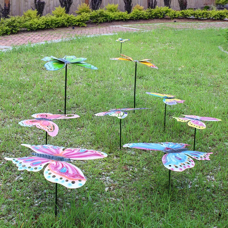 Grande simulação borboleta decoração ferro artesanato jardim