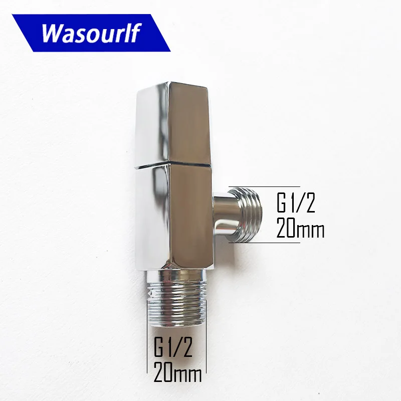 WASOURLF ABS Plastic Chrome Plated G1/2 Male Thread Filling Valve Bathroom Hardware Accessories Ceramic Cartridge Angle Valves