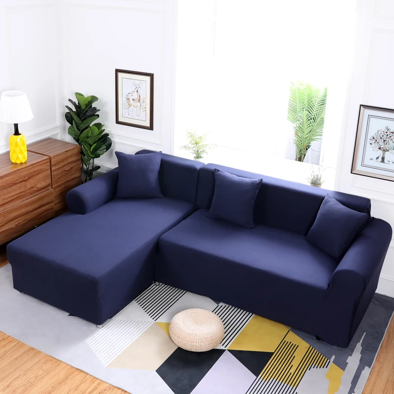 Одноцветные чехлы для диванов для гостиной нужно купить 2 шт. чехлы для диванов L форма секционный угловой диван Чехол для диванов набор