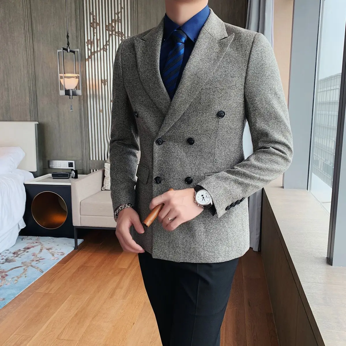 Tweed Suit Blazer Tweed Hombre Mens Blazer Tweed Suit Jacket For