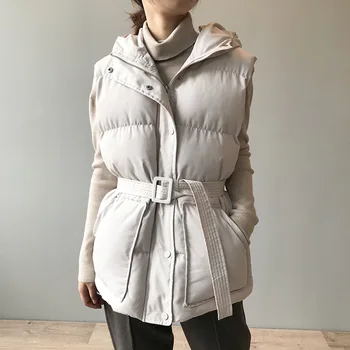 

Winter Jacket Women Parka Vest Jacket Single Breasted Slim Cotton Vest Warm Cotton Vest Loose Vintage Casual Girls Tops
