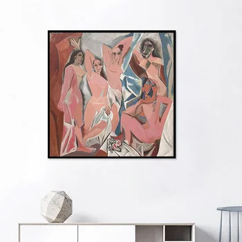 

Picasso Work Les Demoiselles D'Avignon Girl Oil Painting Giclee Home Art Decorative Painting Living Room Porch Hanging Painting