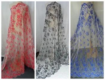 

Height 150cm, length 300cm per piece eyelash french lace fabric red, Grey, royal blue in stock, girls dress lace material fabric