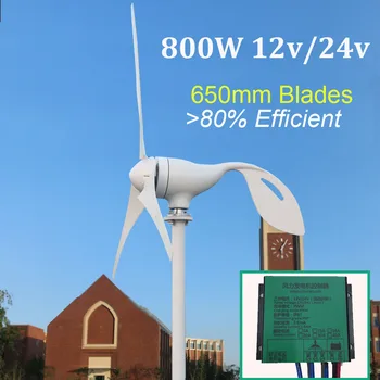 

FLTXNY 800w Wind Turbine Generator 3 Phase AC 12v 24v Horizontal With 12V 24V Auto Wind Controller For Home boat streetlight