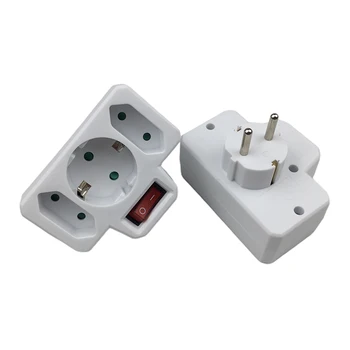 

16A European Conversion Plug Socket Standard German Standard Conversion Plug Socket With Switch Extension Socket HOT