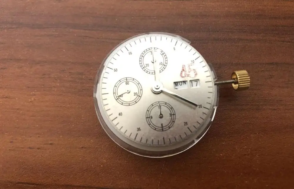 Clone 7750 Automatic Day Date Chronograph Movement ETA Valjoux Replacemet afbeelding