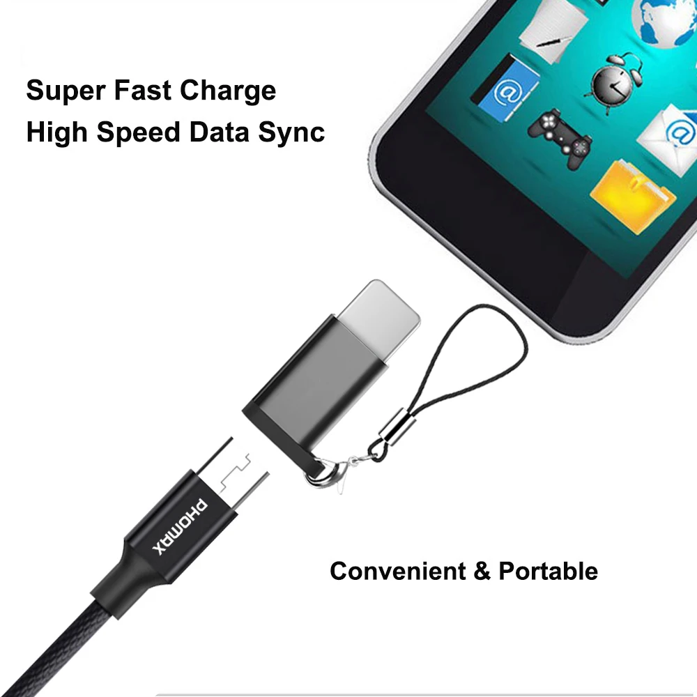 PHOMAX мини видеокамера с разъемом Micro USB для освещения 8 Pin Apple адаптер кольцом ключей