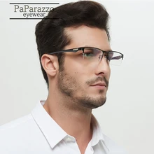 Men Myopia Glasses Frames Half&Full Male Eyeglasses Frame Fashion Metal Eyewear TR90 legs Prescription Optical Grade Glasses