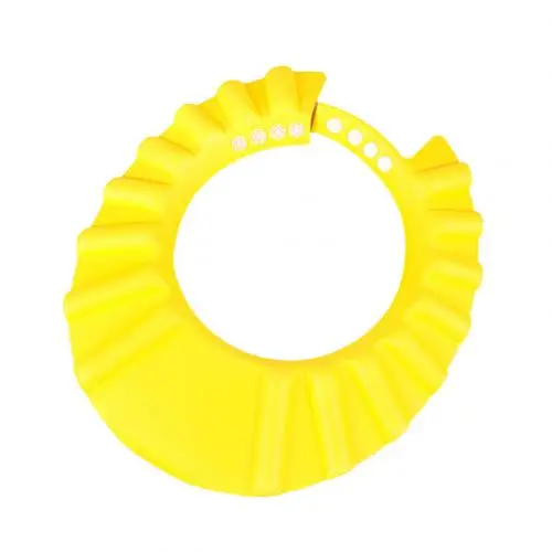 Цвет: желтый Children Kids Baby Shower Bath Soft Silicone Adjustable Cap Hat Ear Protection - Цвет: Цвет: желтый