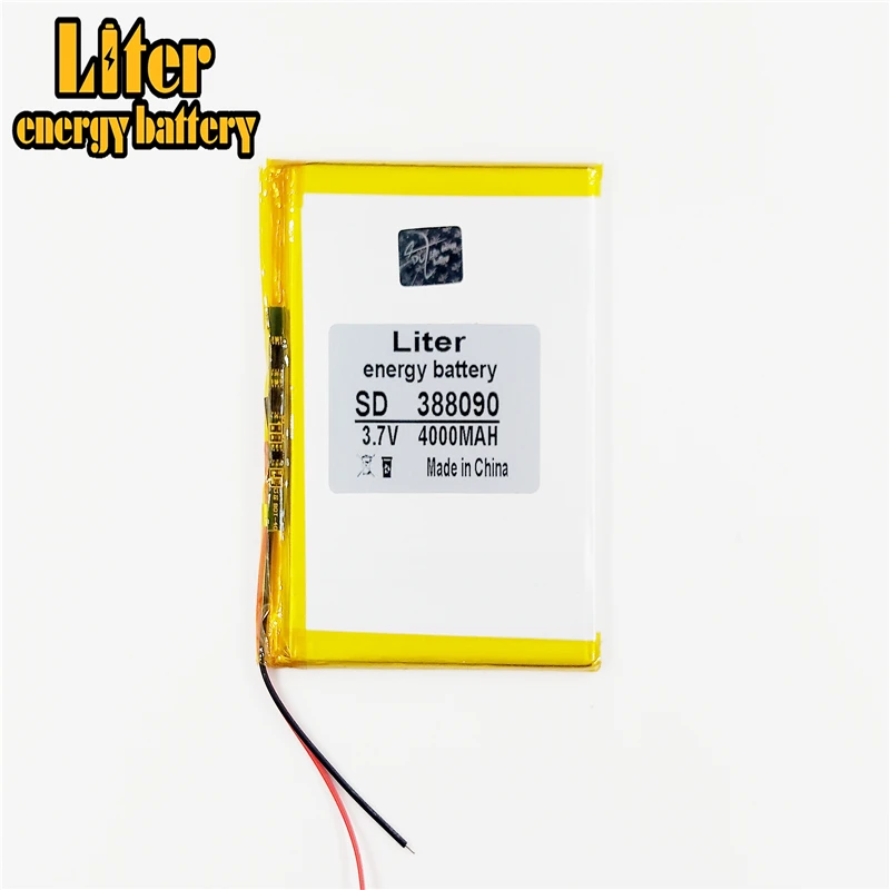 388090 3 7 V 4000 mah литий полимерная батарея с защитной платой для дюймового
