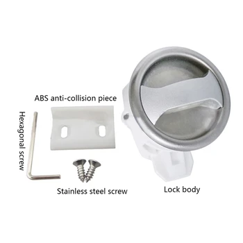 

Motorhome Safety Door Lock Caravan Wardrobe Lock Toilet Bathroom Handle Pull Knot Rotating Lock Wholesale