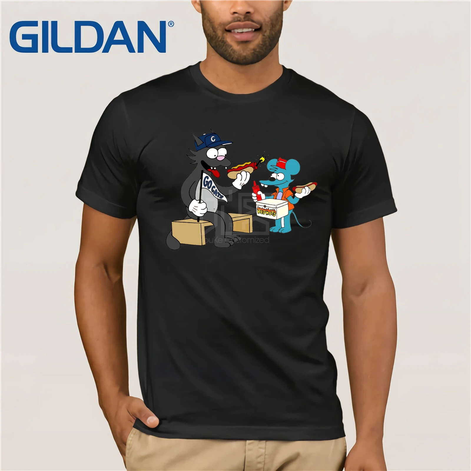 H-B логотип с зуд и царапины ArtChanXV на DeviantArt 2019 одежда модная футболка Crewneck 100%