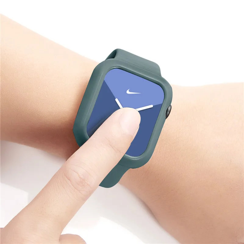 Official green Защитный чехол для Apple Watch 5, 4, 360, тонкий чехол для часов из поликарбоната, 40, 44 мм, для iWatch, бампер, покрытие экрана, полная защита, покрытие корпуса - Цвет: Official green