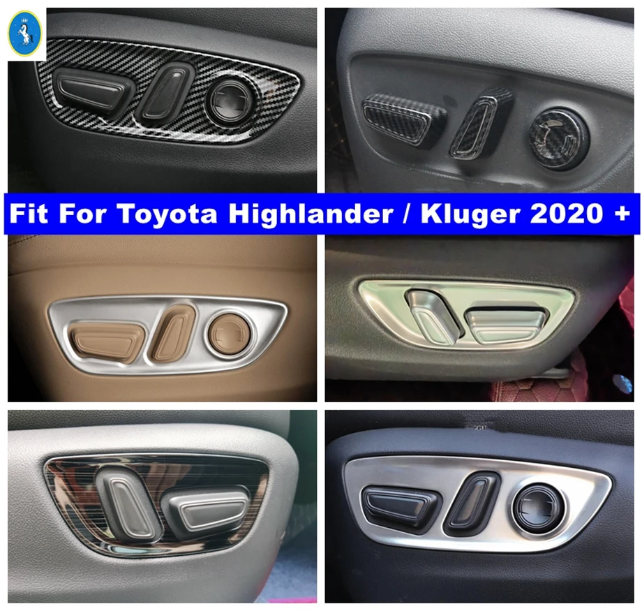 

Seat Adjustment Adjust Button Bezel Decoration Panel Cover Trim For Toyota Highlander / Kluger 2020 - 2023 Interior Accessories