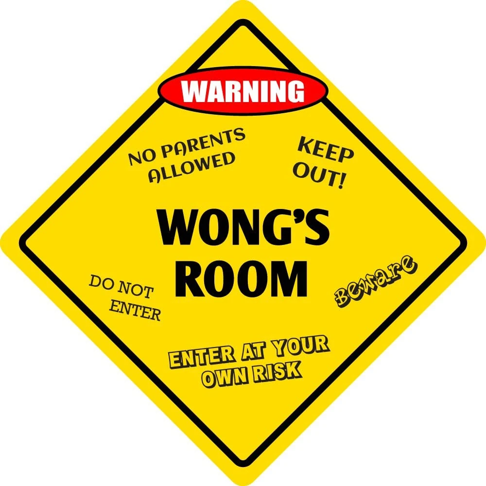 Stickerpirate Wong S Room Funny Kids Room Door Warning Danger Metal Novelty Sign Aluminum Plaques Signs Aliexpress