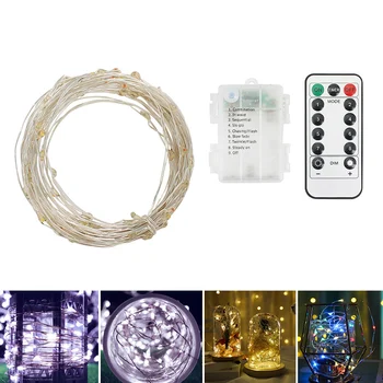 Led Vakantie Verlichting Strip Aa + Batterij Waterdichte Outdoor Decor Voor Wedding Party Kerst Verjaardag Decoratie Verlichting Gift S