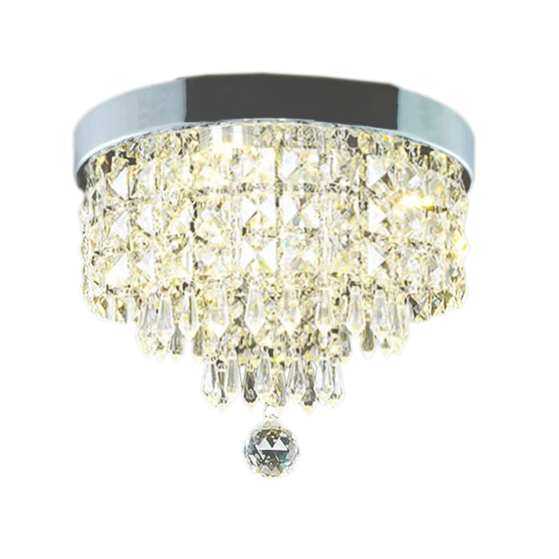 

ABUI-Modern Crystal Led Ceiling Light Fixture for Indoor Lamp Surface Mounting Ceiling Lamp for Bedroom Dining Room