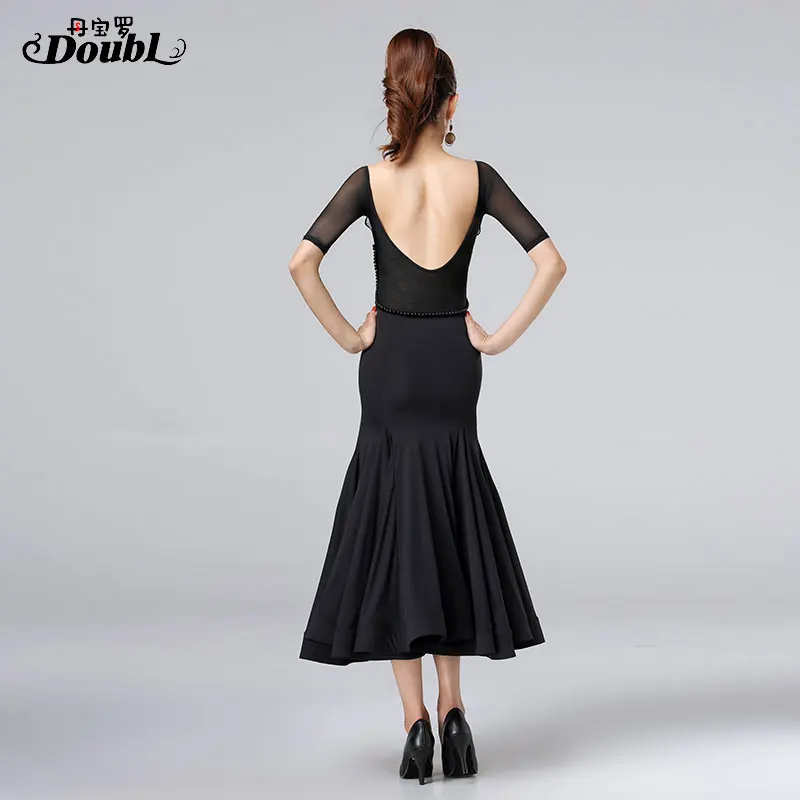 DOUBL New Modern Dresses Dress Backless Social Ballroom Waltz Dance Skirt Dancing Costume Performance Competition Tango Wear