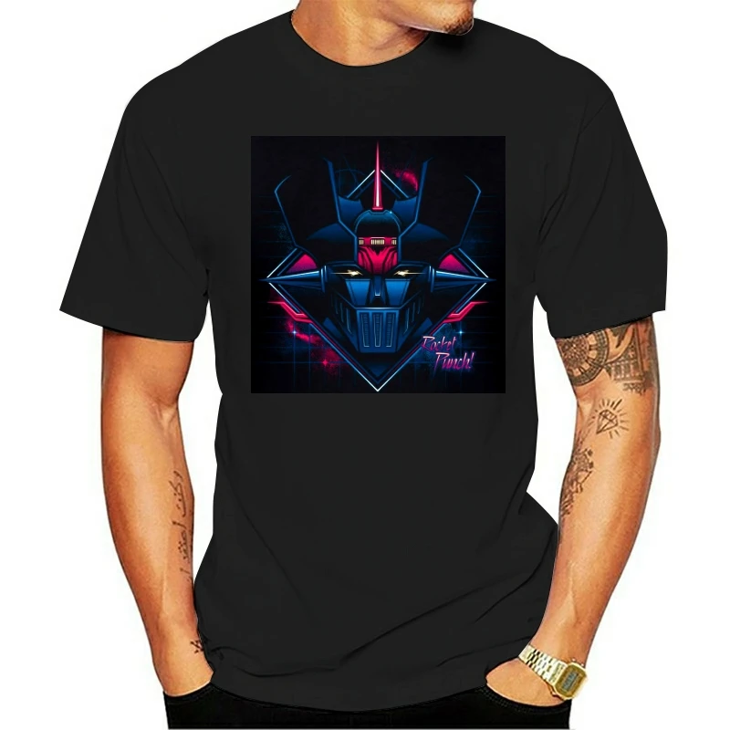 

Mazinger Z Printing T Shirt Rocket Punch Anime Basic T Shirt Adult Cotton Short Sleeve Tee Shirts 100% Cotton 017104
