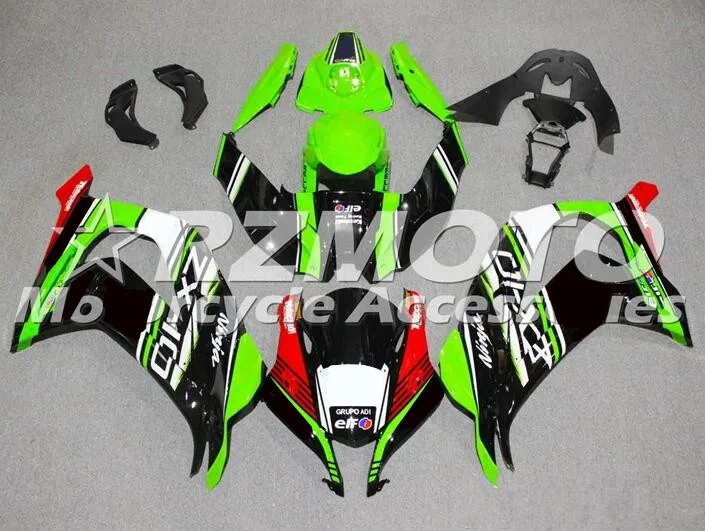 4 подарки ABS литья под давлением полный обтекатель комплект подходит для Kawasaki Ninja ZX-10R zx10r 16 17 тела набор красный зеленый холодный