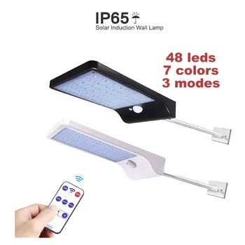 

Night Light Motion Sensor PIR Human Infrared Activated 48 LED Wall Emergency Lamp Hallway Bedroom remote controller & timer meta