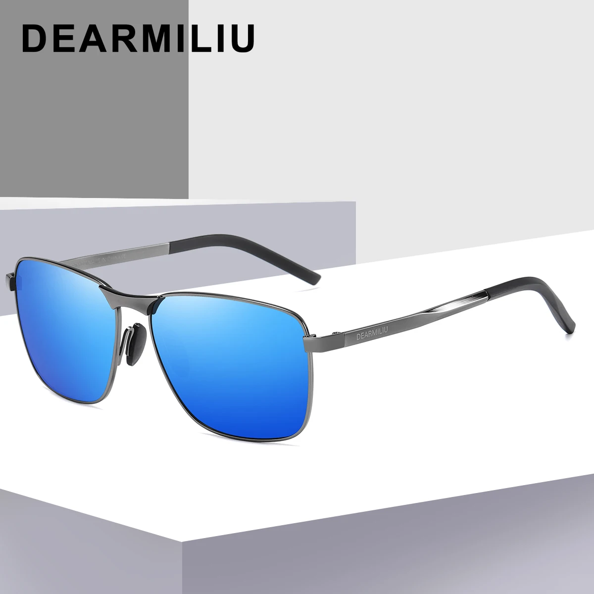 DEARMILIU, Брендовые мужские винтажные Квадратные Солнцезащитные очки, поляризационные, UV400, линзы, очки, аксессуары, мужские солнцезащитные очки для мужчин/женщин V2462